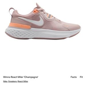 Champagne miler react Nike shoes